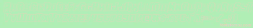 Uniongrayoutsemital Font – Pink Fonts on Green Background