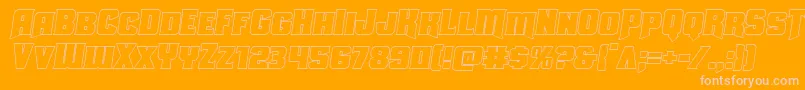 Uniongrayoutsemital Font – Pink Fonts on Orange Background