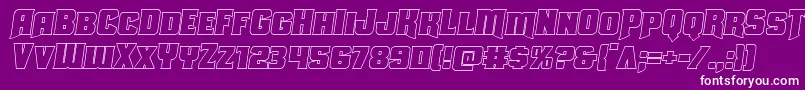 Uniongrayoutsemital Font – White Fonts on Purple Background