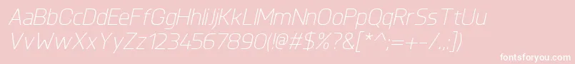 KnulLightitalic Font – White Fonts on Pink Background