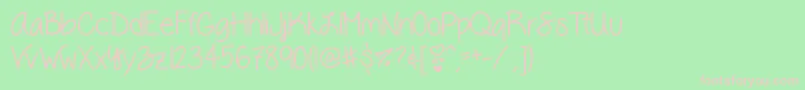 Vanessalovesyou Font – Pink Fonts on Green Background