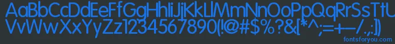 Cuida Font – Blue Fonts on Black Background