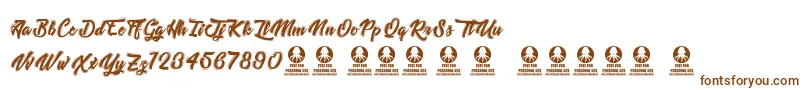 TastysushiLine Font – Brown Fonts on White Background