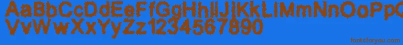 SplatzBrk Font – Brown Fonts on Blue Background