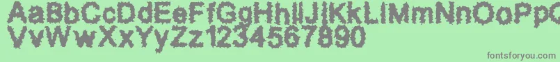 SplatzBrk Font – Gray Fonts on Green Background