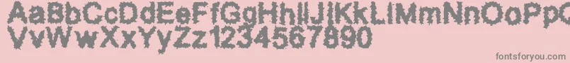 SplatzBrk Font – Gray Fonts on Pink Background