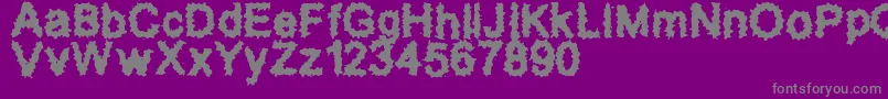 SplatzBrk-Schriftart – Graue Schriften auf violettem Hintergrund
