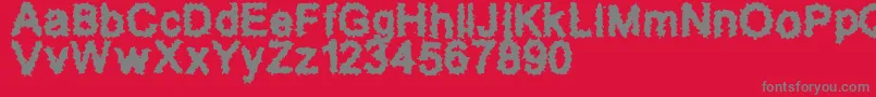 SplatzBrk Font – Gray Fonts on Red Background