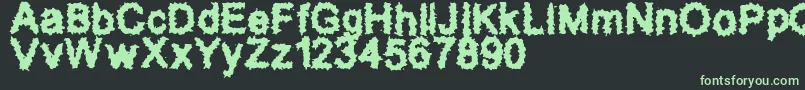 SplatzBrk Font – Green Fonts on Black Background