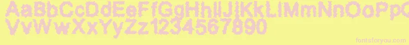 SplatzBrk Font – Pink Fonts on Yellow Background