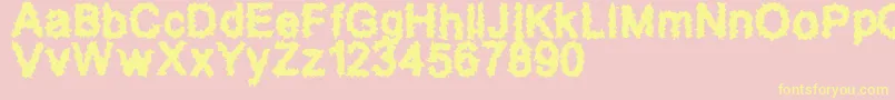 SplatzBrk Font – Yellow Fonts on Pink Background