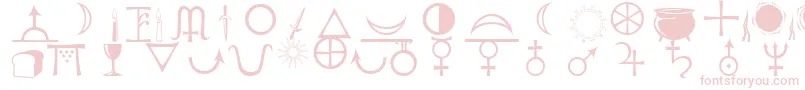 フォントAstrological – ピンクのフォント