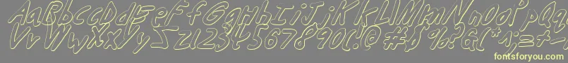Buttons3Di Font – Yellow Fonts on Gray Background