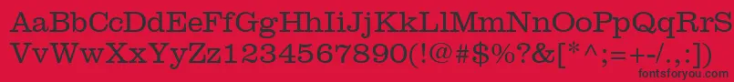 IntroitLightSsiLight Font – Black Fonts on Red Background