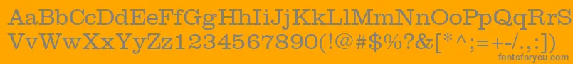 IntroitLightSsiLight Font – Gray Fonts on Orange Background