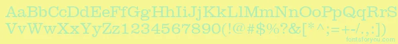 IntroitLightSsiLight Font – Green Fonts on Yellow Background