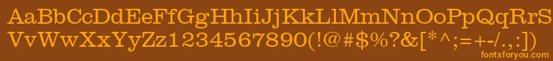 IntroitLightSsiLight Font – Orange Fonts on Brown Background