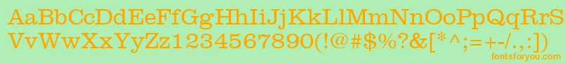 IntroitLightSsiLight Font – Orange Fonts on Green Background