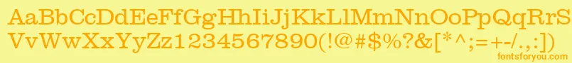 IntroitLightSsiLight Font – Orange Fonts on Yellow Background