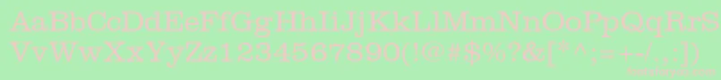 IntroitLightSsiLight-fontti – vaaleanpunaiset fontit vihreällä taustalla