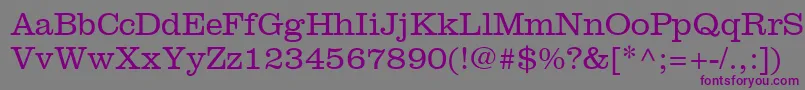 Шрифт IntroitLightSsiLight – фиолетовые шрифты на сером фоне