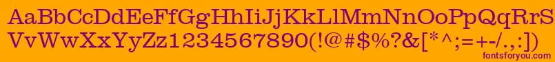 IntroitLightSsiLight Font – Purple Fonts on Orange Background