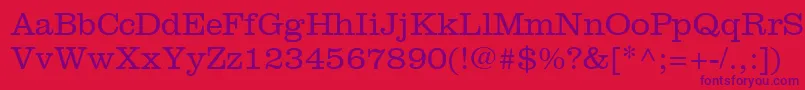 IntroitLightSsiLight Font – Purple Fonts on Red Background