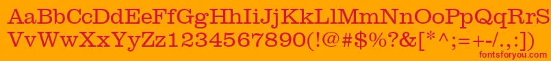 IntroitLightSsiLight Font – Red Fonts on Orange Background