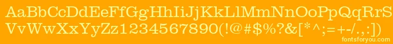 IntroitLightSsiLight Font – Yellow Fonts on Orange Background