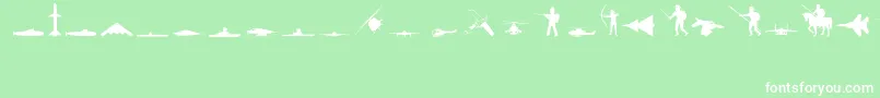 Military Font – White Fonts on Green Background