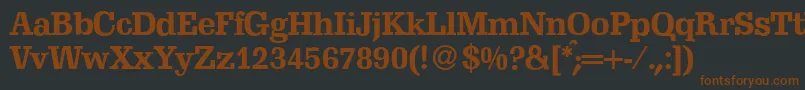 S671SlabBold Font – Brown Fonts on Black Background