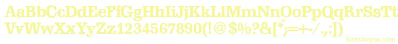 S671SlabBold Font – Yellow Fonts on White Background