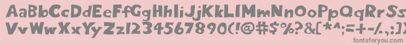 Eight1 Font – Gray Fonts on Pink Background