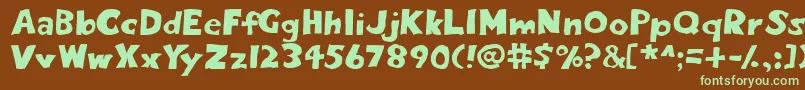 Eight1 Font – Green Fonts on Brown Background