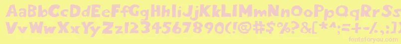 Eight1 Font – Pink Fonts on Yellow Background