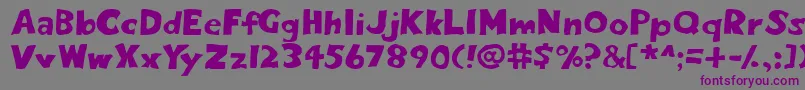 Eight1 Font – Purple Fonts on Gray Background