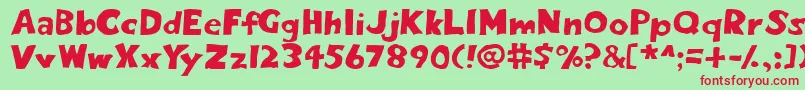 Eight1 Font – Red Fonts on Green Background