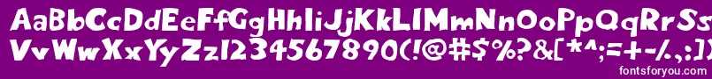 フォントEight1 – 紫の背景に白い文字