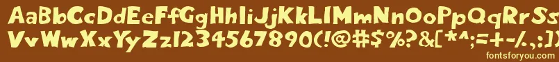 Eight1 Font – Yellow Fonts on Brown Background