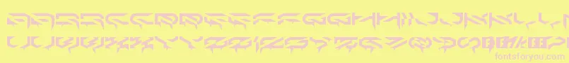 Ldr6 Font – Pink Fonts on Yellow Background