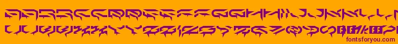 Ldr6 Font – Purple Fonts on Orange Background