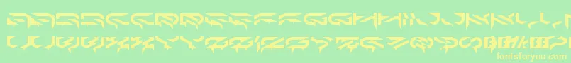 Ldr6 Font – Yellow Fonts on Green Background