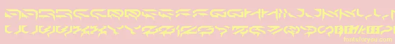 Ldr6 Font – Yellow Fonts on Pink Background