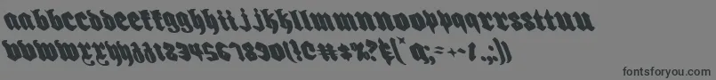 Biergartenleft-fontti – mustat fontit harmaalla taustalla