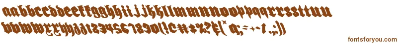Шрифт Biergartenleft – коричневые шрифты на белом фоне