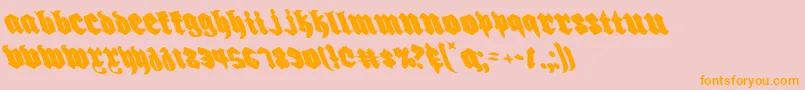 Biergartenleft Font – Orange Fonts on Pink Background