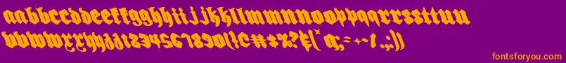 Biergartenleft Font – Orange Fonts on Purple Background