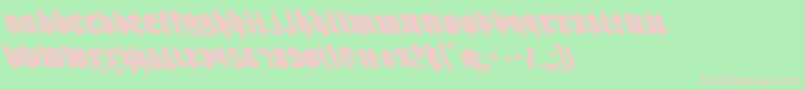 Biergartenleft Font – Pink Fonts on Green Background