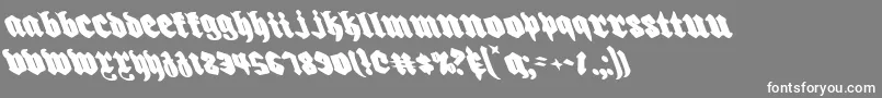 フォントBiergartenleft – 灰色の背景に白い文字