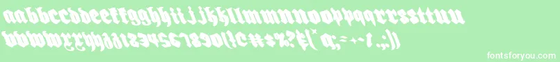 フォントBiergartenleft – 緑の背景に白い文字